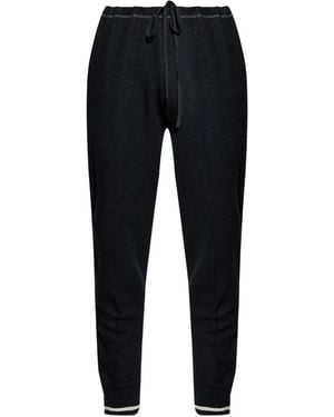 Maison Margiela Wool Trousers With Side Zipper - Blue