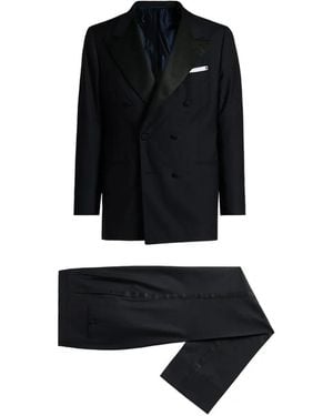 Kiton Esmoquin Con Doble Botonadura - Negro