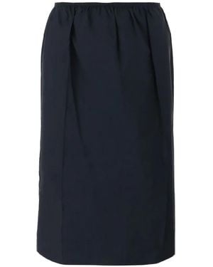 Carven Pull-On Pleated Elasticated Skirt - Blue