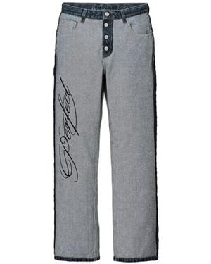 Marc Jacobs Perfect Imperfect Stripe Jeans - Gray