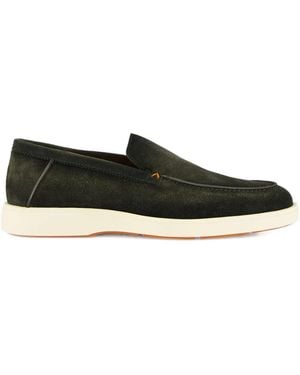 Santoni Suede Loafers - Black