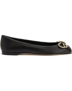 Giuseppe Zanotti Zari Embellished Flat - Black