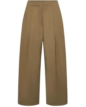 Studio Nicholson Dordoni High-Waist Welt-Pocket Pants - Natural