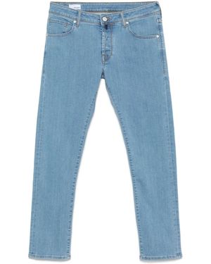 Incotex Stonewashed Slim Cut Jeans - Blue