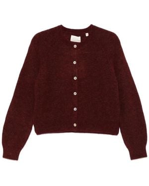 Doen Cardigan mit langen Ärmeln - Rot
