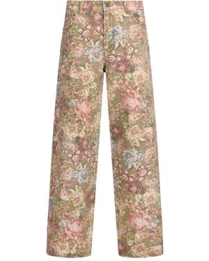 Liu Jo Floral-Print Trousers - Natural