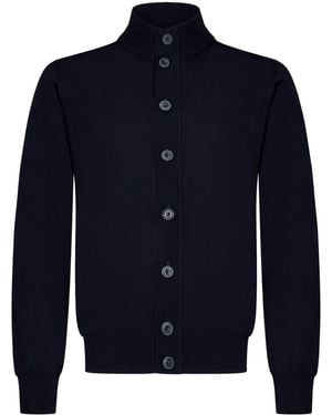 Franzese Collection Mock-Neck Cardigan - Blue