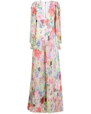Alice + Olivia Tuta Intera A Fiori - Bianco