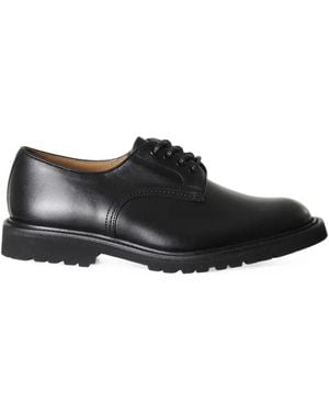Tricker's Daniel Lace-Up Leather Derby Shoes - Black
