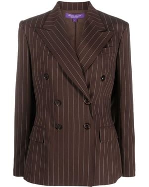 Ralph Lauren Safford Striped Wool Blazer - Brown