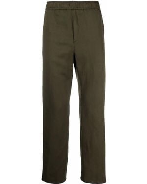 Etro Logo-Tape Detail Straight-Leg Trousers - Green