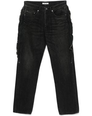 Undercover Frayed-Detailed Jeans - Black