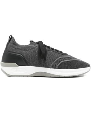 Brioni Panelled Lace-Up Trainers - Black