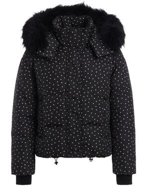 P.A.R.O.S.H. Star-Print Hooded Puffer Jacket - Black