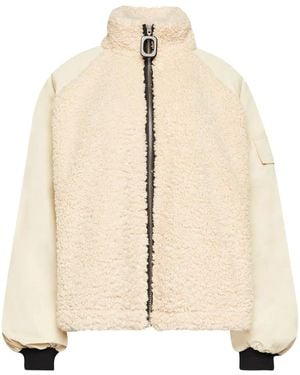JW Anderson Panelled Fleece Track Jacket - Natural