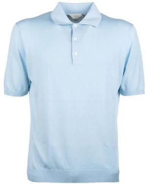 Malo Button-Up Polo Shirt - Blue