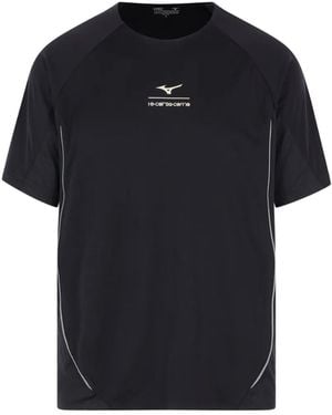 Mizuno T-Shirt À Empiècements En Résille - Noir