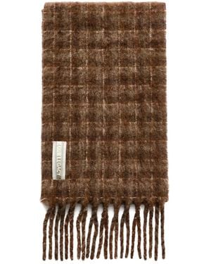 Our Legacy Checked Fringed Scarf - Brown
