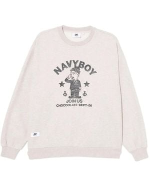 Chocoolate Sweat À Imprimé Graphique - White