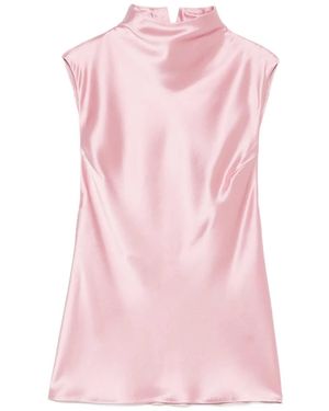 Nanushka High-Neck Sleeveless Top - Pink