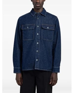 Minimum Albert Flecked-Texture Shirt - Blue