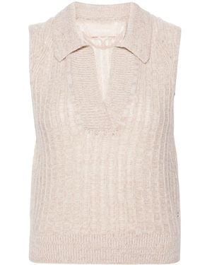 Zadig & Voltaire Lunny Merino-Wool Jumper Vest - Natural