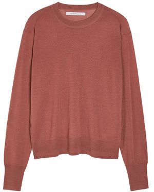 Another Tomorrow Jersey Con Cuello Redondo - Rojo