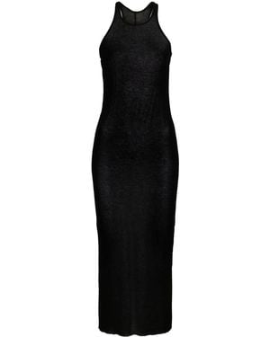 Rick Owens Geripptes Mini-Trägerkleid - Schwarz