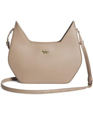 Maison Kitsuné Bolso De Hombro Inare De Piel Con Forma De Zorro - Neutro