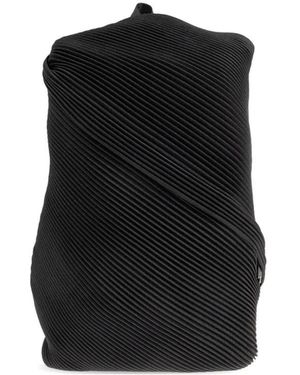 Pleats Please Issey Miyake Pleated Backpack - Black