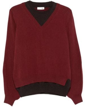 Manzoni 24 V-Neck Jumper - Red