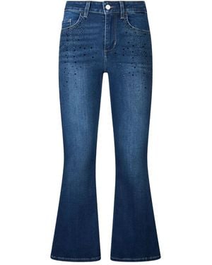 Liu Jo Cropped Flared Denim - Blue