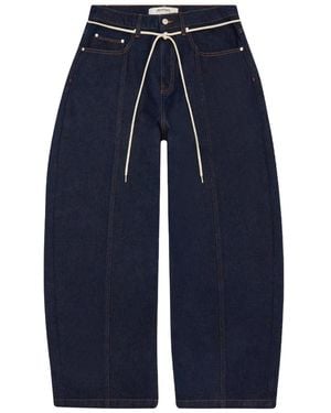 About Blank Felled-Seam Wide-Leg Jeans - Blue