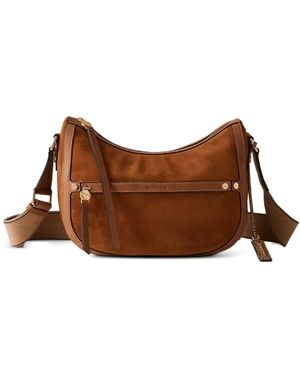 Borbonese Petit Sac À Bandoulière Zippé Luna - Brown
