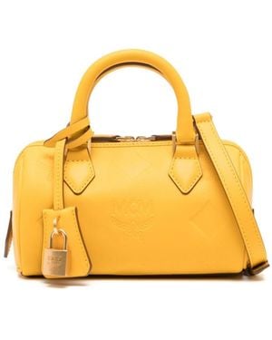 MCM Mini Ella Leather Tote Bag - Yellow
