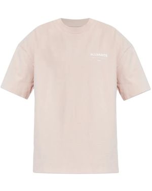 AllSaints Underground T-Shirt Met Logoprint - Wit