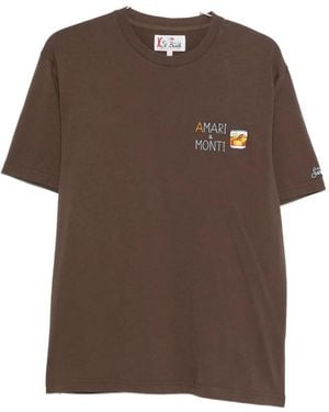 Mc2 Saint Barth Embroidered Arnott T-Shirt - Brown