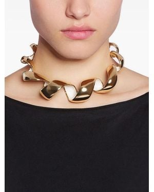 Lanvin Twisted polished necklace - Negro