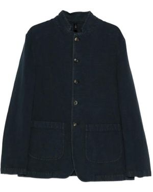 Kiton Button Patch Pocket Jacket - Blue
