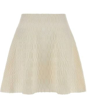 Balmain A-Line Skirt - Natural