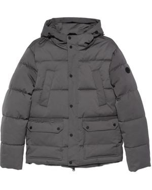 SERGIO MORETTI FIRENZE Logo-Patch Padded Jacket - Grey