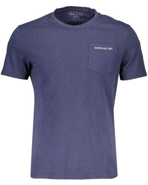 Guess Logo-Print T-Shirt - Blue