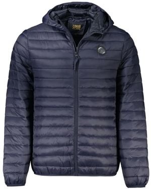 Roberto Cavalli Quilted Hooded Jacket - Blue