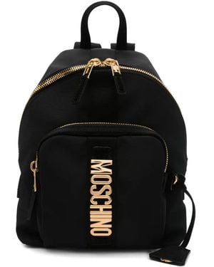 Moschino Kleiner Rucksack Mit Logo - Schwarz