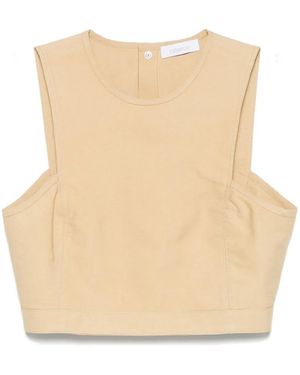 Rabanne Twill Vest - Natural