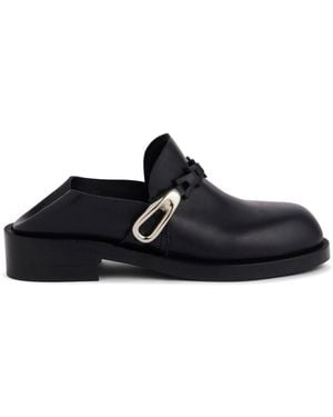 Rabanne Leather Mules - Black