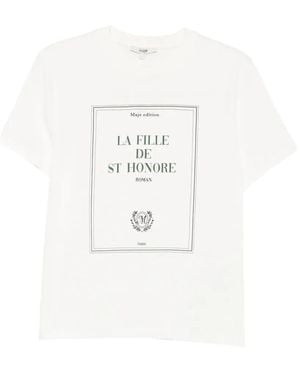 Maje Graphic-Print T-Shirt - White