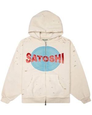 Satoshi Nakamoto Hoodie Motoslug À Effet Usé - White