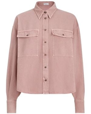 Brunello Cucinelli Cotton Linen Shirt - Pink