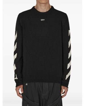 Off-White c/o Virgil Abloh Diag Arrow セーター - ブラック